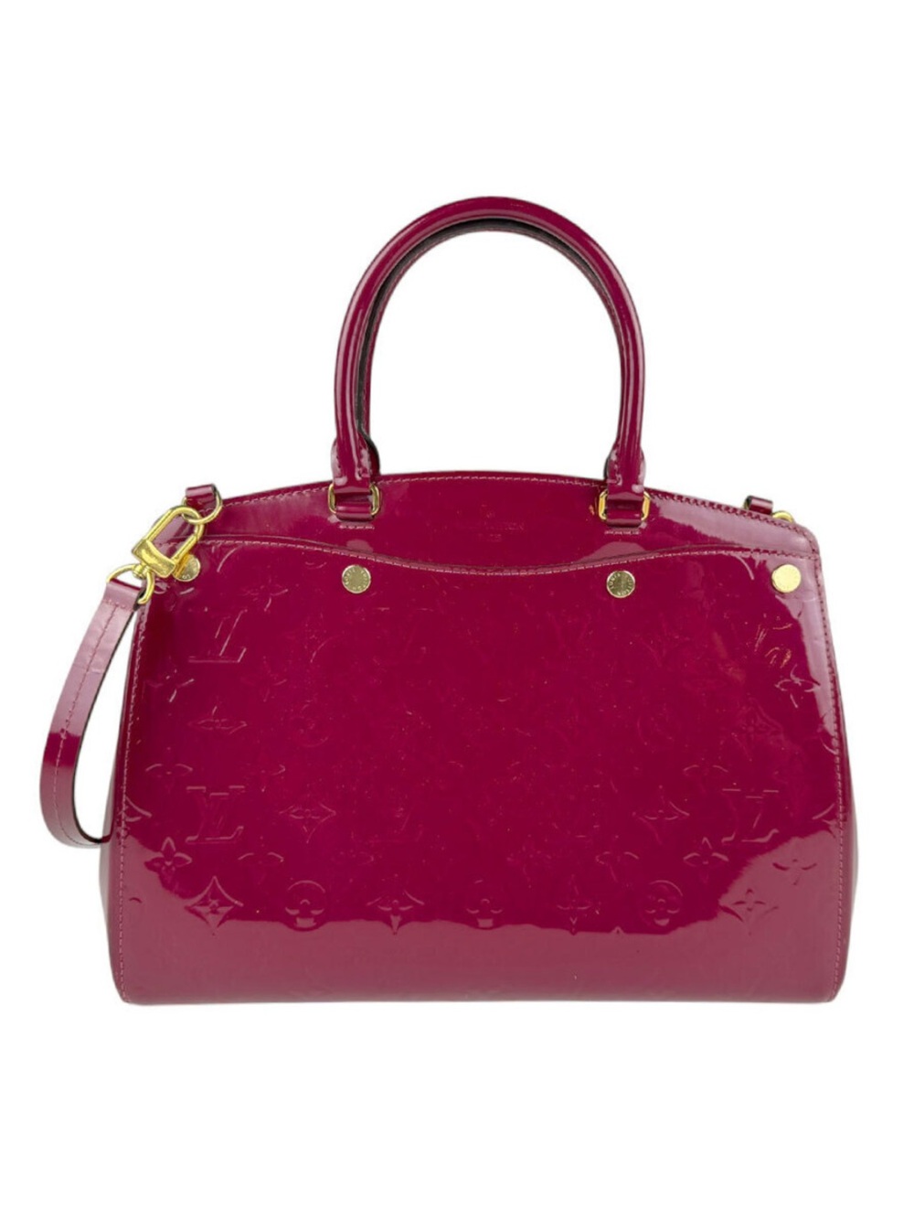 Louis Vuitton Patent Leather monogram Vernis Brea Satchel in Magenta
